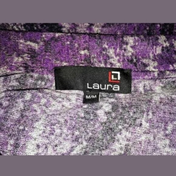 3/$20 Laura Cowl Neck Snake Print Knit Light Sweater Fall Pullover Purple Python - Picture 11 of 11